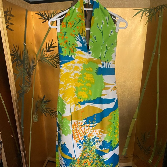 Vintage 1970s Halter Dress Handmade S - Picture 1 of 7